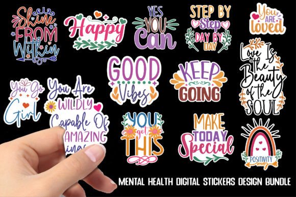 Download Mental Health Stickers Bundle - Mental health stickers Collection