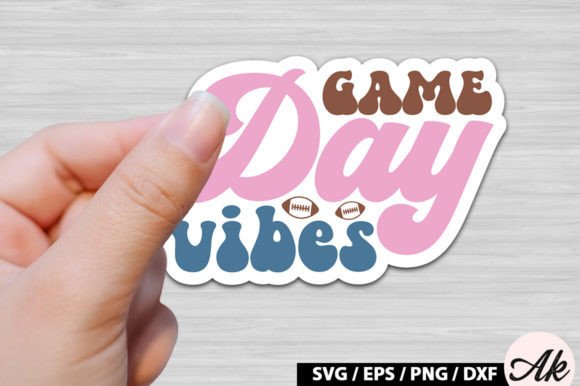 Download Game Day Vibes Retro Stickers - Retro stickers Collection