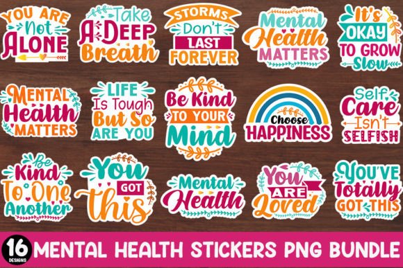 Download Mental Health Stickers PNG Bundle - Mental health stickers Collection
