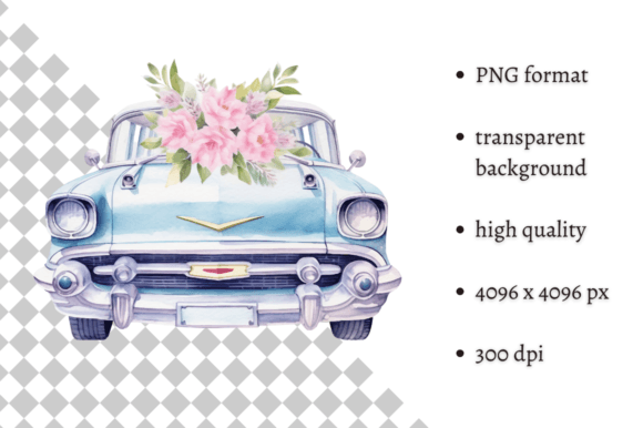 Download Watercolor Wedding Car Clipart - Car clipart Collection