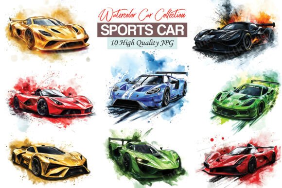 Download Watercolor Sports Racing Car Clipart - Car clipart Collection