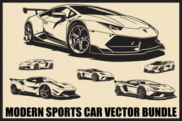 Download Modern Sports Car Clipart Bundle - Car clipart Collection